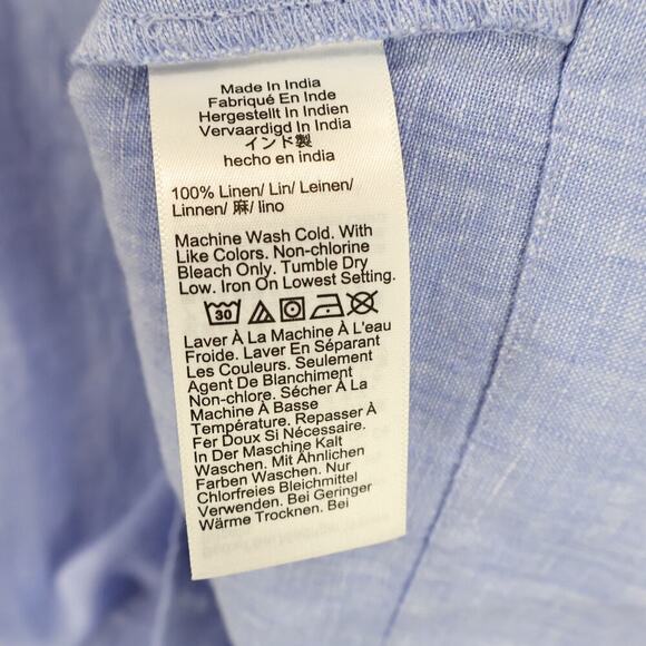 J.Crew Maxine Button Back Linen Dress French Blue Size Large NWT - Picture 8 of 8